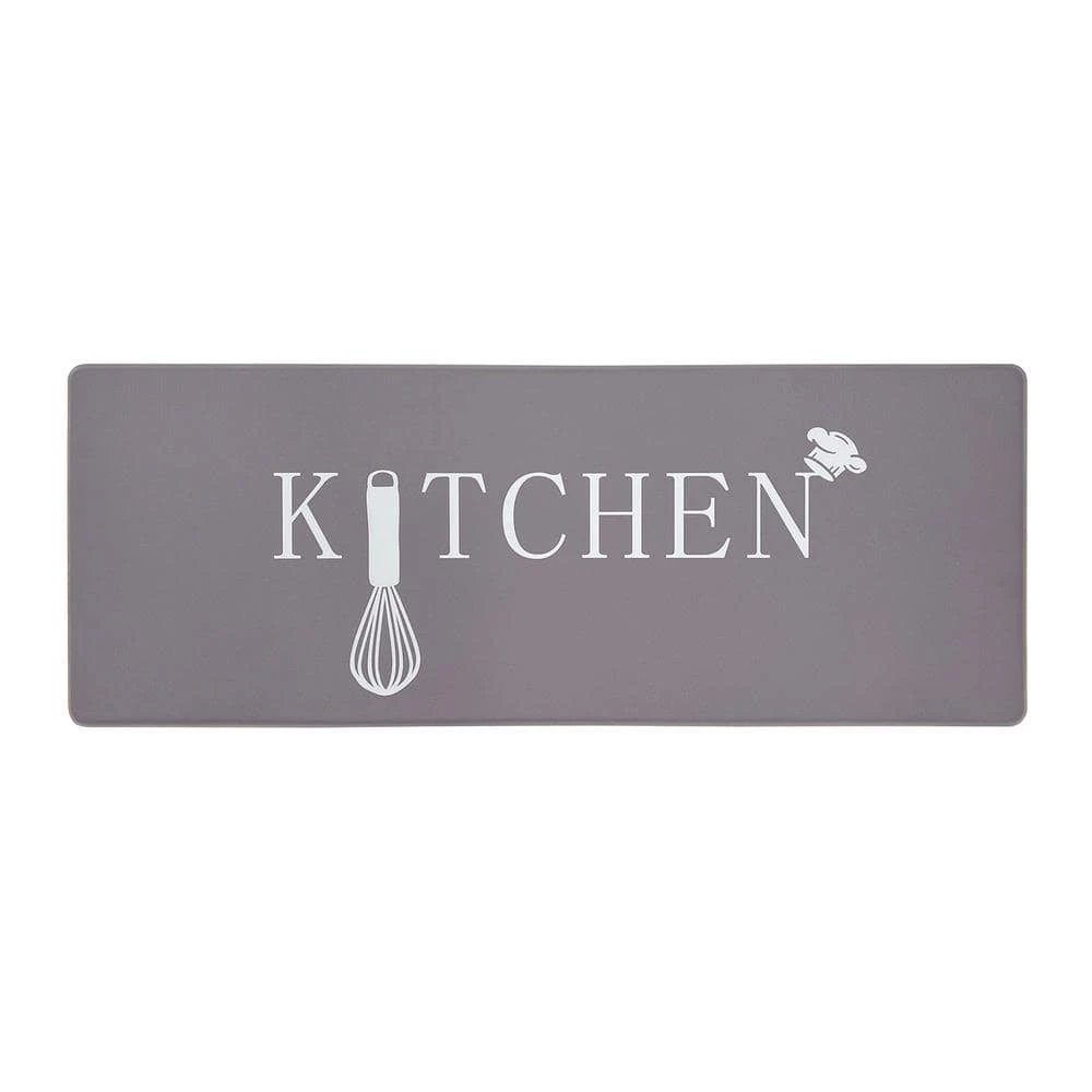 Kitchen Gray 18"x47" Anti-Fatigue Standing Mat by World Rug Gallery 1 Kitchen Gray 18"x47" Anti-Fatigue Standing Mat by World Rug Gallery