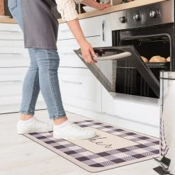 Gather Plaid Gray 18"x30" Anti-Fatigue Standing Mat by World Rug Gallery 10 Gather Plaid Gray 18"x30" Anti-Fatigue Standing Mat by World Rug Gallery -Shaw stor online gray world rug gallery kitchen mats 1031gray18x30 1f 1000