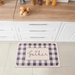 Gather Plaid Gray 18"x30" Anti-Fatigue Standing Mat by World Rug Gallery 9 Gather Plaid Gray 18"x30" Anti-Fatigue Standing Mat by World Rug Gallery -Shaw stor online gray world rug gallery kitchen mats 1031gray18x30 4f 1000