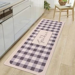 Gather Plaid Gray 18"x47" Anti-Fatigue Standing Mat by World Rug Gallery -Shaw stor online gray world rug gallery kitchen mats 1031gray18x47 31 1000