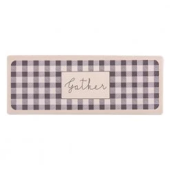 Gather Plaid Gray 18"x47" Anti-Fatigue Standing Mat by World Rug Gallery