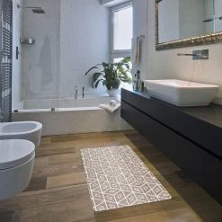 Modern Geometric Gray 18 in. x 30 in. Anti-Fatigue Standing Mat by World Rug Gallery -Shaw stor online gray world rug gallery kitchen mats 1034gray18x30 1f 1000