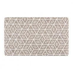 Modern Geometric Gray 18 in. x 30 in. Anti-Fatigue Standing Mat by World Rug Gallery