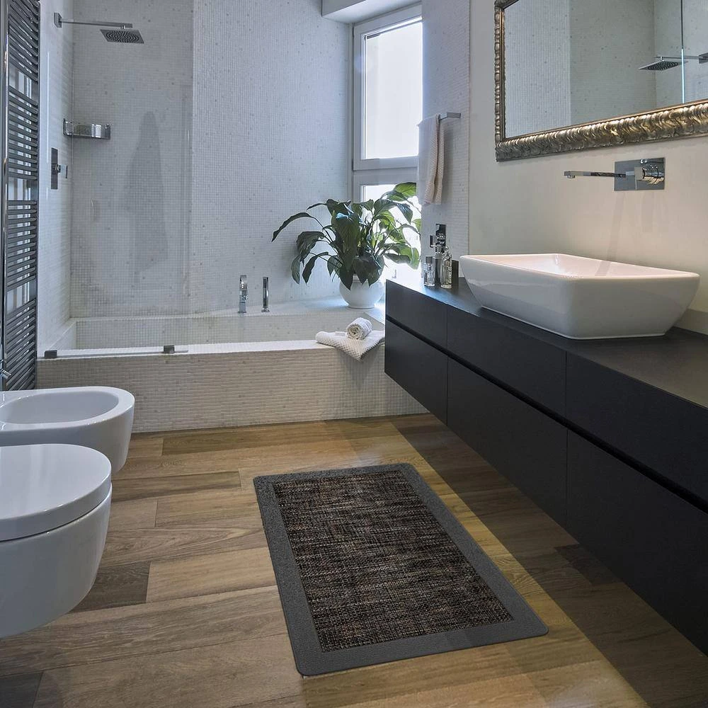 Textline Gray 18 in. x 30 in. Anti-Fatigue Standing Mat by World Rug Gallery 5 Textline Gray 18 in. x 30 in. Anti-Fatigue Standing Mat by World Rug Gallery - Image 5