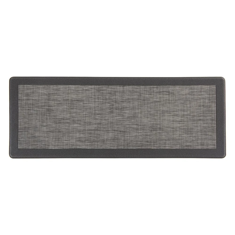 Textline Bordered Gray 18 in. x 47 in. Anti-Fatigue Standing Mat by World Rug Gallery 1 Textline Bordered Gray 18 in. x 47 in. Anti-Fatigue Standing Mat by World Rug Gallery