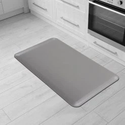 Solid Gray 17"x60" Anti-Fatigue Standing Mat by World Rug Gallery -Shaw stor online gray world rug gallery kitchen mats 1043gray17x60 31 1000