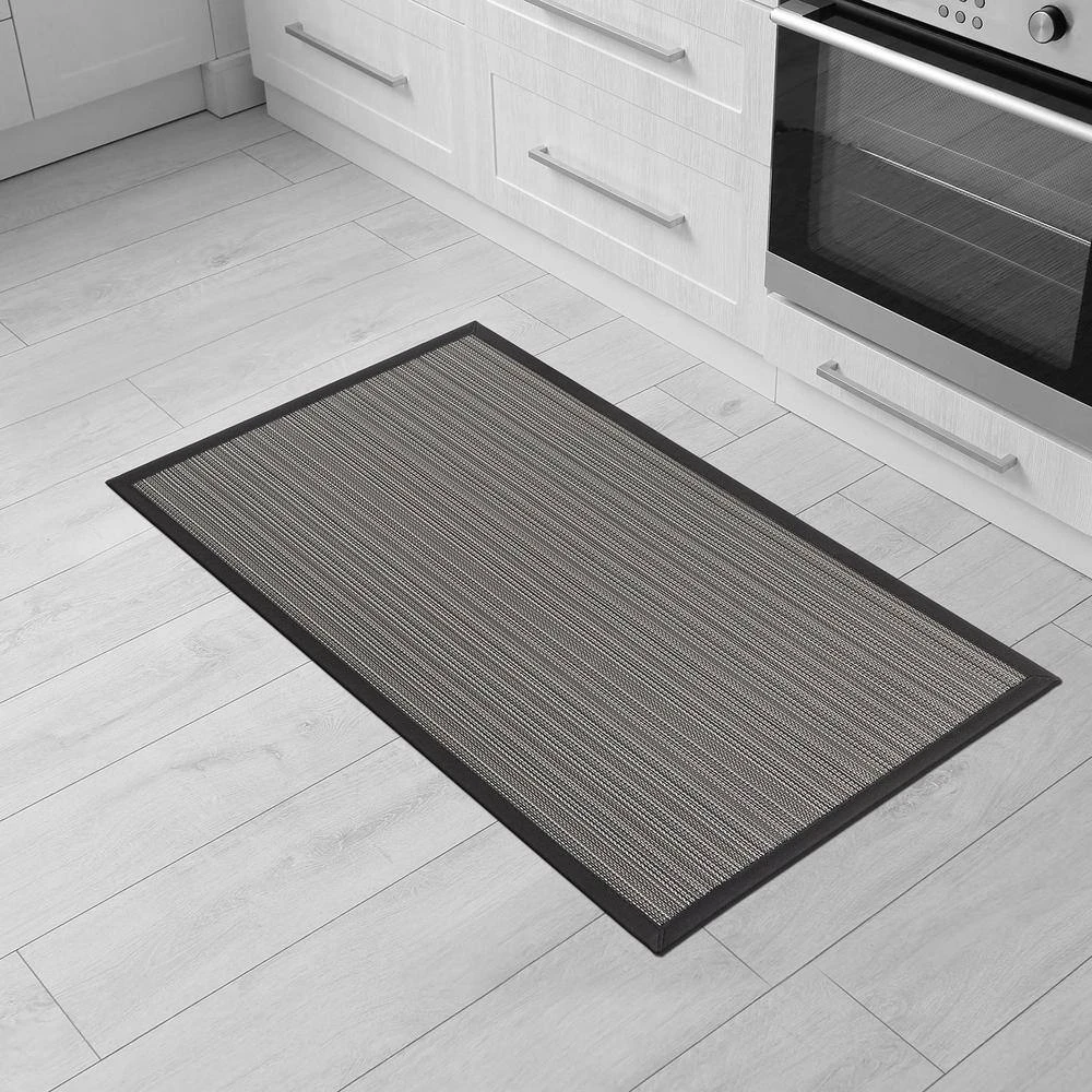 Stripe Textline Gray 18 in. x 30 in. Anti-Fatigue Standing Mat by World Rug Gallery 6 Stripe Textline Gray 18 in. x 30 in. Anti-Fatigue Standing Mat by World Rug Gallery - Image 6