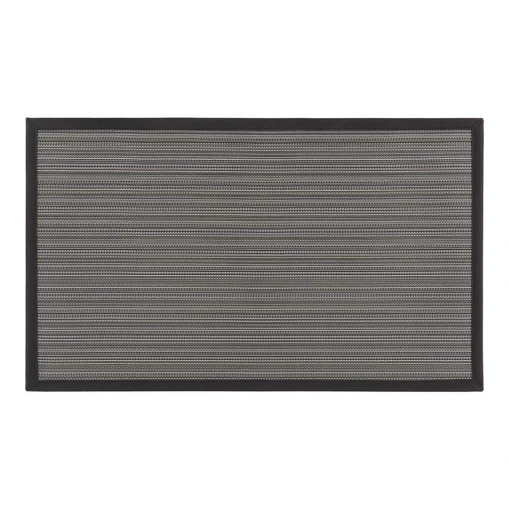 Stripe Textline Gray 18 in. x 30 in. Anti-Fatigue Standing Mat by World Rug Gallery 1 Stripe Textline Gray 18 in. x 30 in. Anti-Fatigue Standing Mat by World Rug Gallery