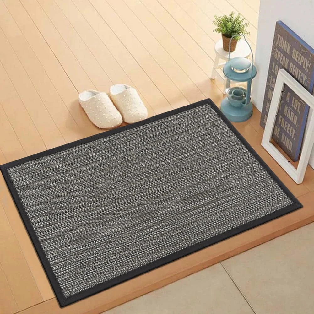 Stripe Textline Gray 18 in. x 30 in. Anti-Fatigue Standing Mat by World Rug Gallery 3 Stripe Textline Gray 18 in. x 30 in. Anti-Fatigue Standing Mat by World Rug Gallery - Image 3
