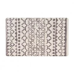 Gray Distressed Bohemian 18 in. x 30 in. Anti Fatigue Standing Mat by World Rug Gallery
