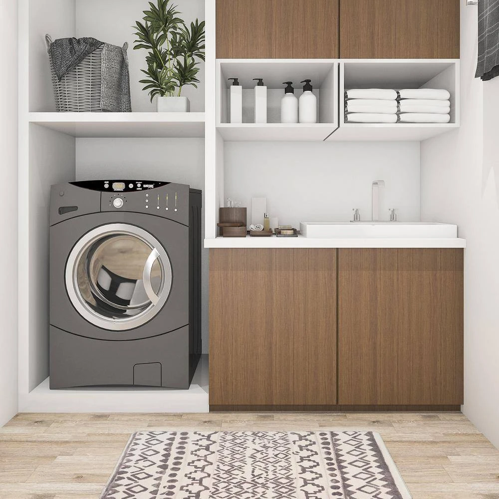 Gray Distressed Bohemian 18 in. x 30 in. Anti Fatigue Standing Mat by World Rug Gallery 4 Gray Distressed Bohemian 18 in. x 30 in. Anti Fatigue Standing Mat by World Rug Gallery - Image 4