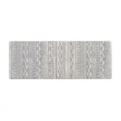 Gray Distressed Boho 18 in. x 47 in. Anti Fatigue Standing Mat by World Rug Gallery