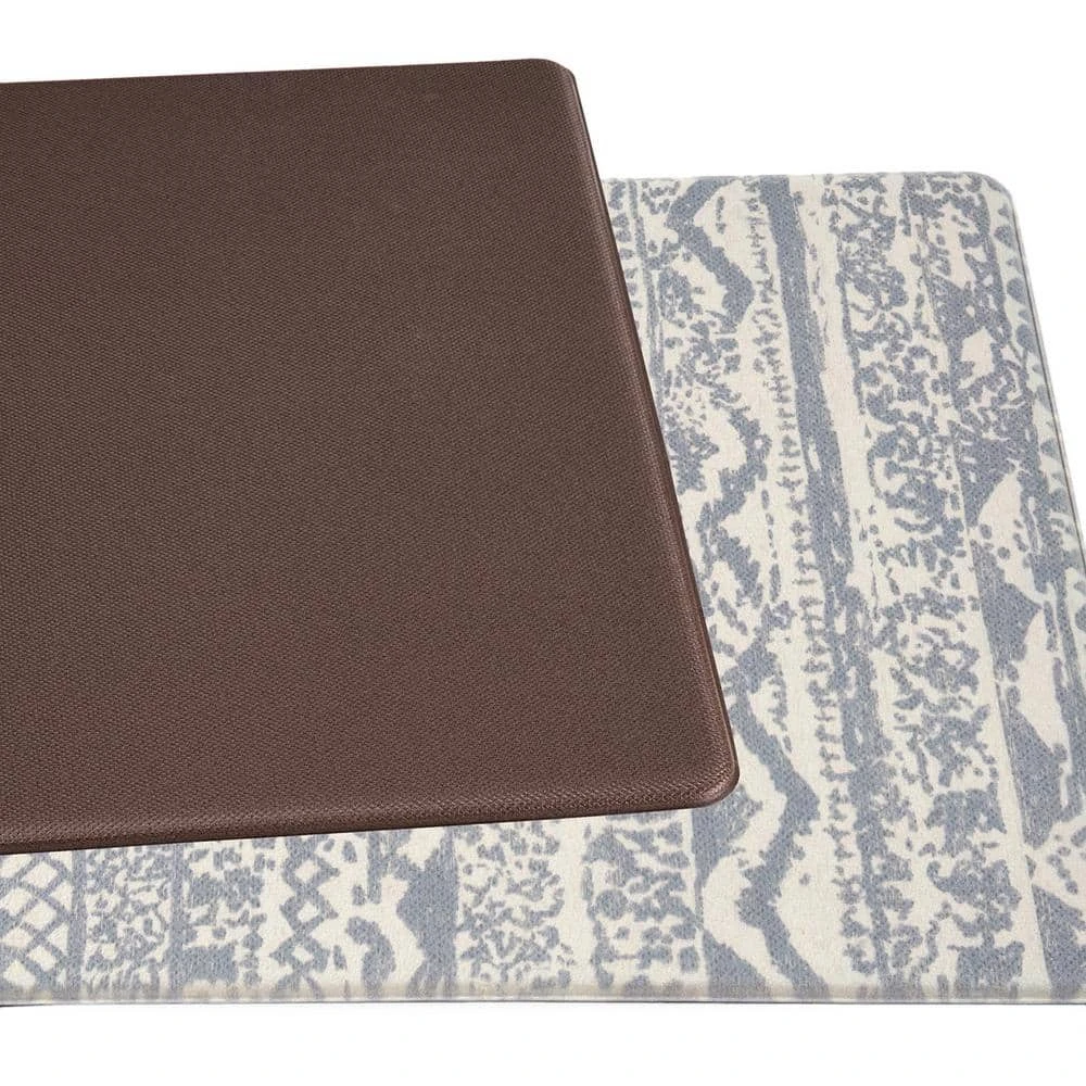 Gray Distressed Boho 18 in. x 47 in. Anti Fatigue Standing Mat by World Rug Gallery 3 Gray Distressed Boho 18 in. x 47 in. Anti Fatigue Standing Mat by World Rug Gallery - Image 3