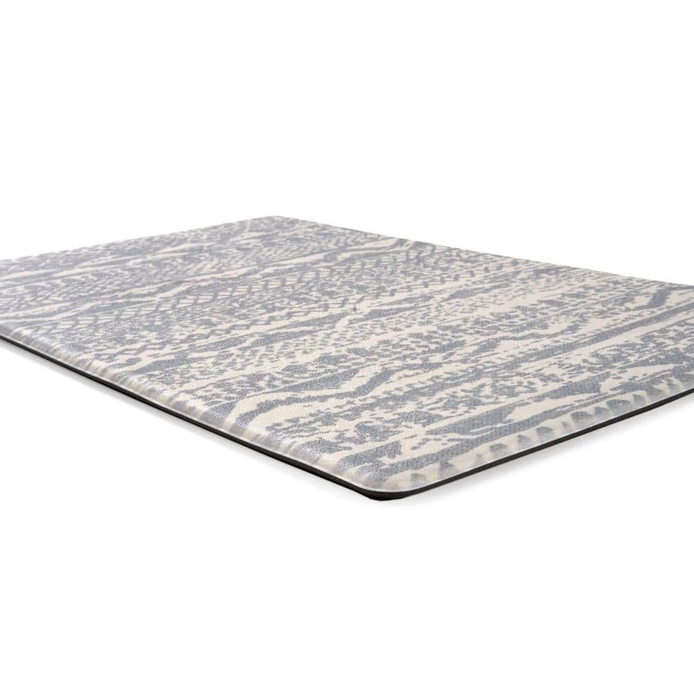 Gray Distressed Boho 18 in. x 47 in. Anti Fatigue Standing Mat by World Rug Gallery 2 Gray Distressed Boho 18 in. x 47 in. Anti Fatigue Standing Mat by World Rug Gallery - Image 2