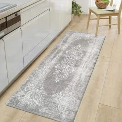 Gray Distressed Traditional Vintage Design 18 in. x 47 in. Anti Fatigue Standing Mat by World Rug Gallery 11 Gray Distressed Traditional Vintage Design 18 in. x 47 in. Anti Fatigue Standing Mat by World Rug Gallery -Shaw stor online gray world rug gallery kitchen mats 811gray18x47 31 1000