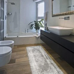 Gray Distressed Traditional Vintage Design 18 in. x 47 in. Anti Fatigue Standing Mat by World Rug Gallery 10 Gray Distressed Traditional Vintage Design 18 in. x 47 in. Anti Fatigue Standing Mat by World Rug Gallery -Shaw stor online gray world rug gallery kitchen mats 811gray18x47 4f 1000