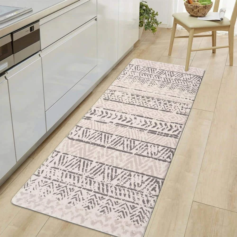 Gray Geometric Bohemian Design 18 in. x 47 in. Anti Fatigue Standing Mat by World Rug Gallery 6 Gray Geometric Bohemian Design 18 in. x 47 in. Anti Fatigue Standing Mat by World Rug Gallery - Image 6