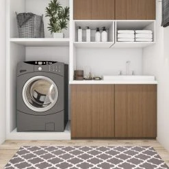 Moroccan 18 in. X 47 in. Gray Anti-Fatigue Mat by World Rug Gallery -Shaw stor online gray world rug gallery kitchen mats 852gray18x47 4f 1000