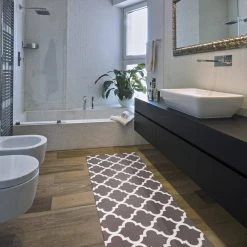 Moroccan 18 in. X 47 in. Gray Anti-Fatigue Mat by World Rug Gallery -Shaw stor online gray world rug gallery kitchen mats 852gray18x47 c3 1000