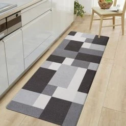 Gray 18 in. x 47 in. Modern Boxes Design Anti Fatigue Standing Mat by World Rug Gallery 11 Gray 18 in. x 47 in. Modern Boxes Design Anti Fatigue Standing Mat by World Rug Gallery -Shaw stor online gray world rug gallery kitchen mats 998gray18x47 31 1000