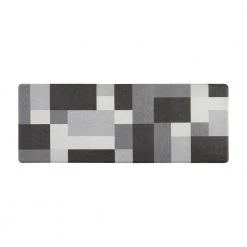 Gray 18 in. x 47 in. Modern Boxes Design Anti Fatigue Standing Mat by World Rug Gallery