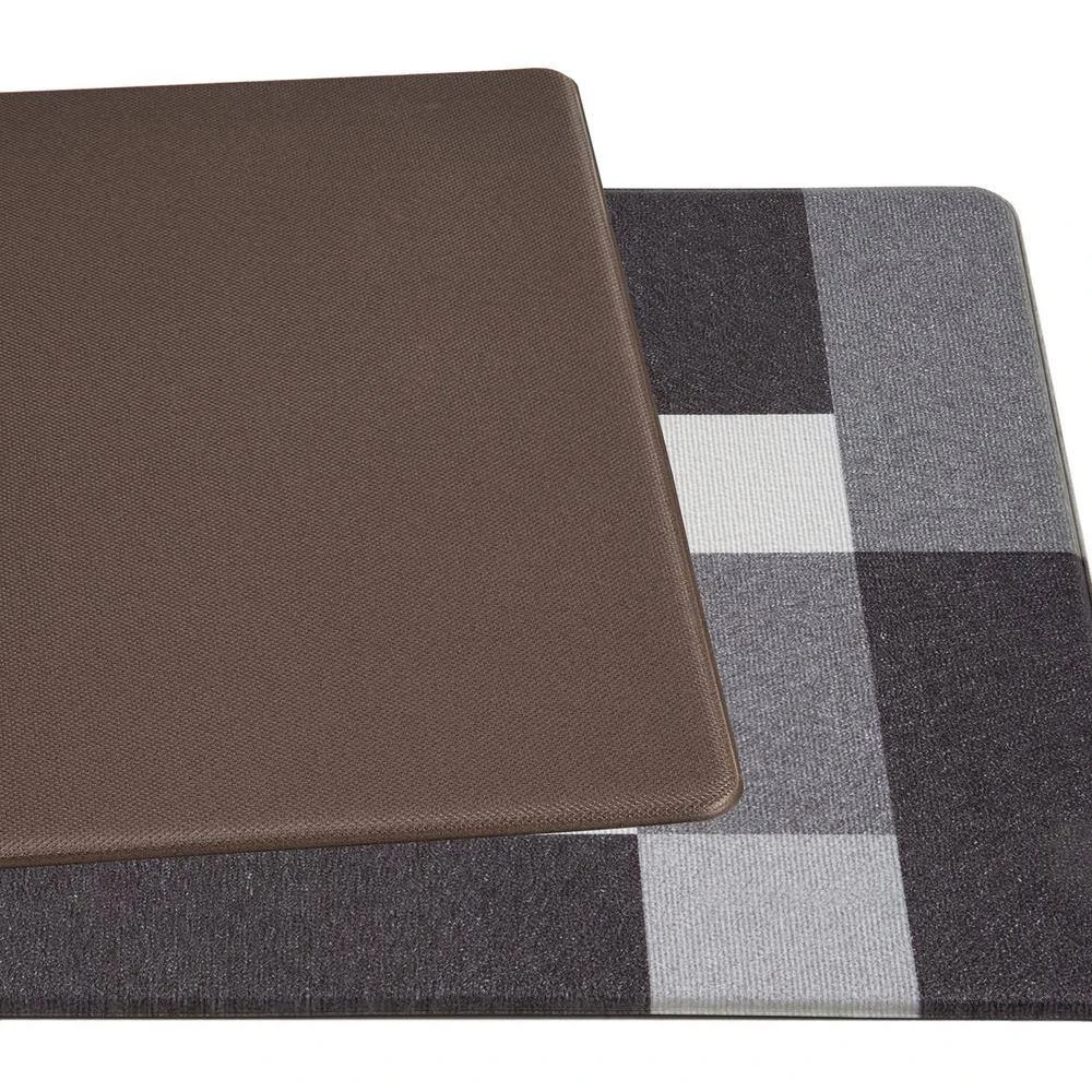 Gray 18 in. x 47 in. Modern Boxes Design Anti Fatigue Standing Mat by World Rug Gallery 3 Gray 18 in. x 47 in. Modern Boxes Design Anti Fatigue Standing Mat by World Rug Gallery - Image 3