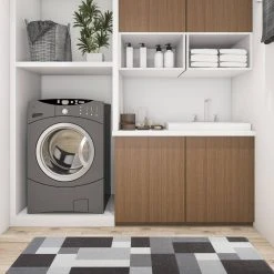 Gray 18 in. x 47 in. Modern Boxes Design Anti Fatigue Standing Mat by World Rug Gallery 9 Gray 18 in. x 47 in. Modern Boxes Design Anti Fatigue Standing Mat by World Rug Gallery -Shaw stor online gray world rug gallery kitchen mats 998gray18x47 c3 1000