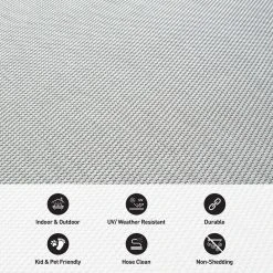 Gray 7 ft. 10 in. x 10 ft. Solid Flatweave Indoor/Outdoor Area Rug by World Rug Gallery 15 Gray 7 ft. 10 in. x 10 ft. Solid Flatweave Indoor/Outdoor Area Rug by World Rug Gallery -Shaw stor online gray world rug gallery outdoor rugs 5011gray8x10 4f 1000