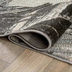 Gray 7 ft. 10 in. x 10 ft. Floral Leaves Indoor/Outdoor Area Rug by World Rug Gallery 15 Gray 7 ft. 10 in. x 10 ft. Floral Leaves Indoor/Outdoor Area Rug by World Rug Gallery -Shaw stor online gray world rug gallery outdoor rugs 8012gray8x10 44 1000