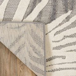 Gray 5 ft. x 7 ft. Contemporary Tropical Large Floral Indoor/Outdoor Area Rug by World Rug Gallery 11 Gray 5 ft. x 7 ft. Contemporary Tropical Large Floral Indoor/Outdoor Area Rug by World Rug Gallery -Shaw stor online gray world rug gallery outdoor rugs 8013gray5x7 66 1000