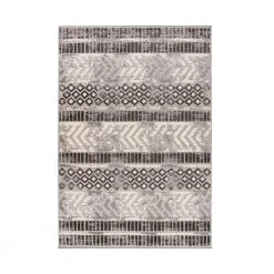 Gray 7 ft. 10 in. x 10 ft. Distressed Geometric Indoor/Outdoor Area Rug by World Rug Gallery