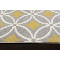 Contemporary Trellis Chain Gray/Yellow 5 ft. x 7 ft. Area Rug by World Rug Gallery 12 Contemporary Trellis Chain Gray/Yellow 5 ft. x 7 ft. Area Rug by World Rug Gallery -Shaw stor online gray yellow world rug gallery area rugs 9104 gray yellow 5 x 7 1d 1000