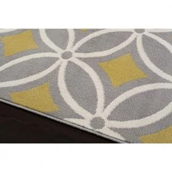 Contemporary Trellis Chain Gray/Yellow 5 ft. x 7 ft. Area Rug by World Rug Gallery 13 Contemporary Trellis Chain Gray/Yellow 5 ft. x 7 ft. Area Rug by World Rug Gallery -Shaw stor online gray yellow world rug gallery area rugs 9104 gray yellow 5 x 7 66 1000