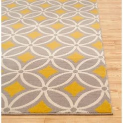 Contemporary Trellis Chain Gray/Yellow 5 ft. x 7 ft. Area Rug by World Rug Gallery 15 Contemporary Trellis Chain Gray/Yellow 5 ft. x 7 ft. Area Rug by World Rug Gallery -Shaw stor online gray yellow world rug gallery area rugs 9104 gray yellow 5 x 7 d4 1000