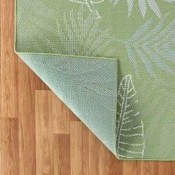 Green 5 ft. x 7 ft. Contemporary Floral Leaves Flatweave Waterproof Backyard Indoor/Outdoor Area Rug by World Rug Gallery 13 Green 5 ft. x 7 ft. Contemporary Floral Leaves Flatweave Waterproof Backyard Indoor/Outdoor Area Rug by World Rug Gallery -Shaw stor online green world rug gallery outdoor rugs 5002green5x7 66 1000