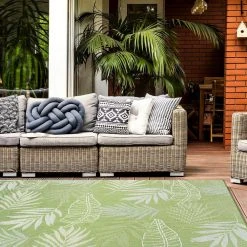 Green 5 ft. x 7 ft. Contemporary Floral Leaves Flatweave Waterproof Backyard Indoor/Outdoor Area Rug by World Rug Gallery 14 Green 5 ft. x 7 ft. Contemporary Floral Leaves Flatweave Waterproof Backyard Indoor/Outdoor Area Rug by World Rug Gallery -Shaw stor online green world rug gallery outdoor rugs 5002green5x7 c3 1000