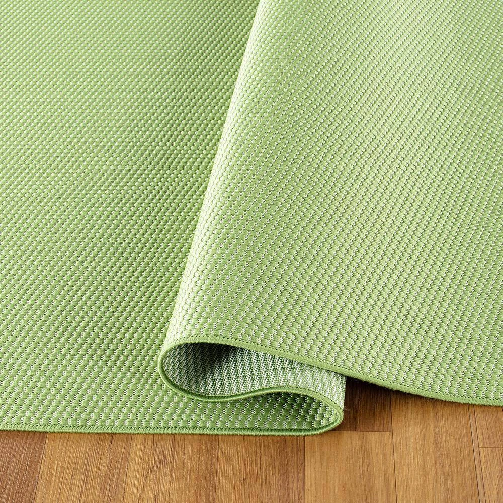 Green 7 ft. 10 in. x 10 ft. Solid Flatweave Indoor/Outdoor Area Rug by World Rug Gallery 3 Green 7 ft. 10 in. x 10 ft. Solid Flatweave Indoor/Outdoor Area Rug by World Rug Gallery - Image 3