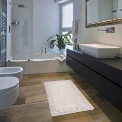 Bordered Bohemian Ivory 18 in. x 30 in. Anti-Fatigue Standing Mat by World Rug Gallery 10 Bordered Bohemian Ivory 18 in. x 30 in. Anti-Fatigue Standing Mat by World Rug Gallery -Shaw stor online ivory world rug gallery kitchen mats 1011ivory18x30 1f 1000