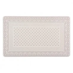 Bordered Bohemian Ivory 18 in. x 30 in. Anti-Fatigue Standing Mat by World Rug Gallery