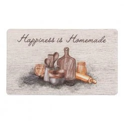 Homemade Ivory 18"x30" Anti-Fatigue Standing Mat by World Rug Gallery