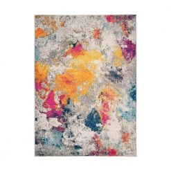 Multi 7 ft. 10 in. x 10 ft. Contemporary Abstract Area Rug by World Rug Gallery