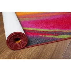 Contemporary Waves Non-Slip (Non-Skid) Multi 7 ft. 10 in. x 10 ft. Indoor Area Rug by World Rug Gallery 7 Contemporary Waves Non-Slip (Non-Skid) Multi 7 ft. 10 in. x 10 ft. Indoor Area Rug by World Rug Gallery -Shaw stor online multi world rug gallery area rugs 501multi8x10 4f 1000