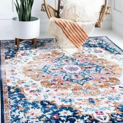 Multi 5 ft. x 7 ft. Bohemian Distressed Machine Washable Area Rug by World Rug Gallery 14 Multi 5 ft. x 7 ft. Bohemian Distressed Machine Washable Area Rug by World Rug Gallery -Shaw stor online multi world rug gallery area rugs 7021multi5x7 44 1000