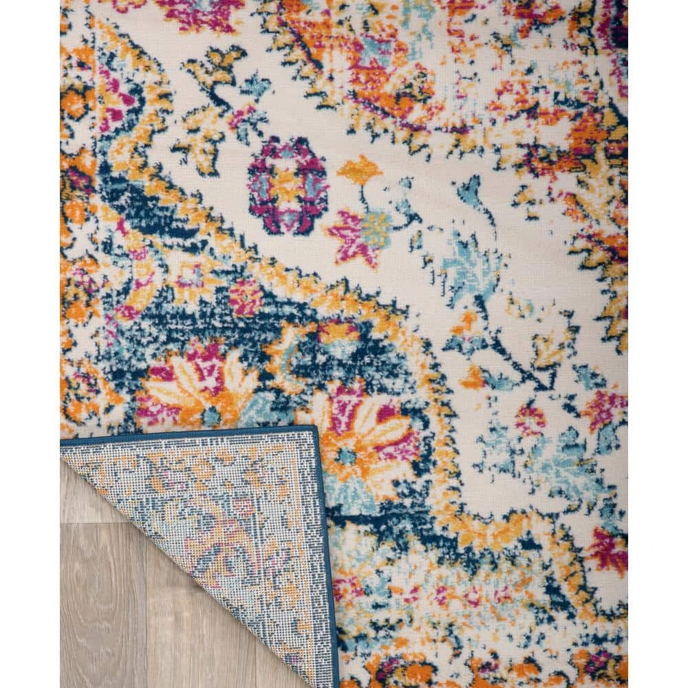 Vintage Distressed Bohemian 7 ft. 10 in. x 10 ft. Multi Area Rug by World Rug Gallery 2 Vintage Distressed Bohemian 7 ft. 10 in. x 10 ft. Multi Area Rug by World Rug Gallery - Image 2