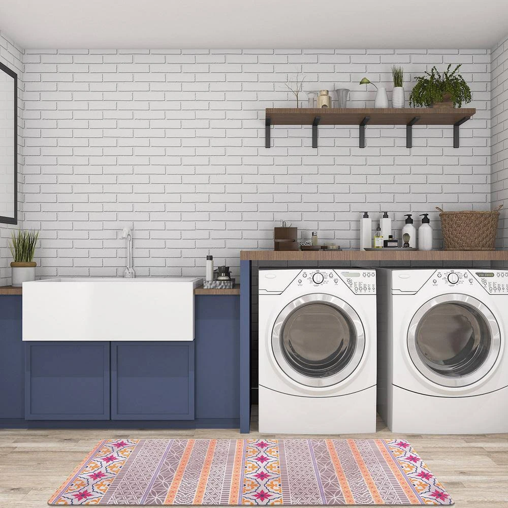 Boho Shade Multi 18 in. x 47 in. Anti-Fatigue Standing Mat by World Rug Gallery 4 Boho Shade Multi 18 in. x 47 in. Anti-Fatigue Standing Mat by World Rug Gallery - Image 4