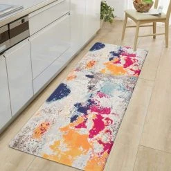 Multi Modern Abstract 18 in. x 47 in. Anti Fatigue Standing Mat by World Rug Gallery 11 Multi Modern Abstract 18 in. x 47 in. Anti Fatigue Standing Mat by World Rug Gallery -Shaw stor online multi world rug gallery kitchen mats 791multi18x47 31 1000
