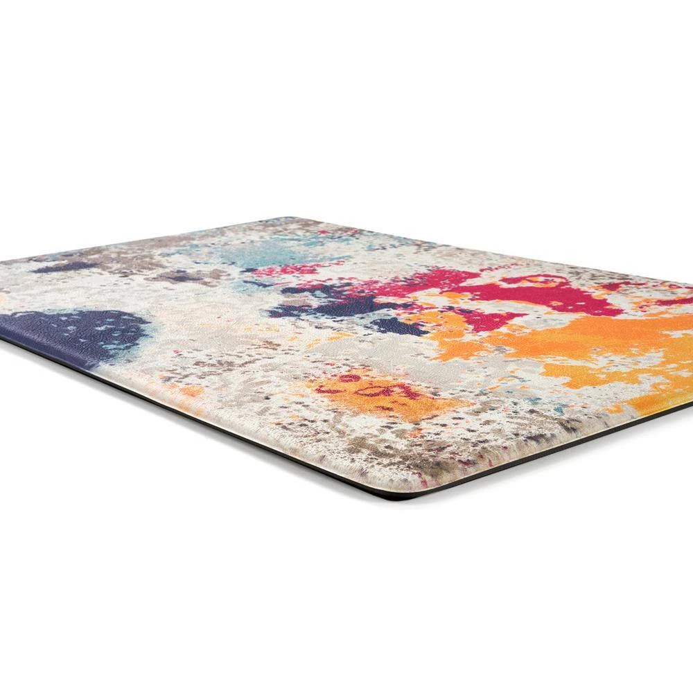 Multi Modern Abstract 18 in. x 47 in. Anti Fatigue Standing Mat by World Rug Gallery 2 Multi Modern Abstract 18 in. x 47 in. Anti Fatigue Standing Mat by World Rug Gallery - Image 2