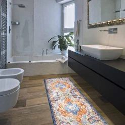 Multi Distressed Bohemian Vintage 18 in. x 47 in. Anti Fatigue Standing Mat by World Rug Gallery 10 Multi Distressed Bohemian Vintage 18 in. x 47 in. Anti Fatigue Standing Mat by World Rug Gallery -Shaw stor online multi world rug gallery kitchen mats 812multi18x47 4f 1000