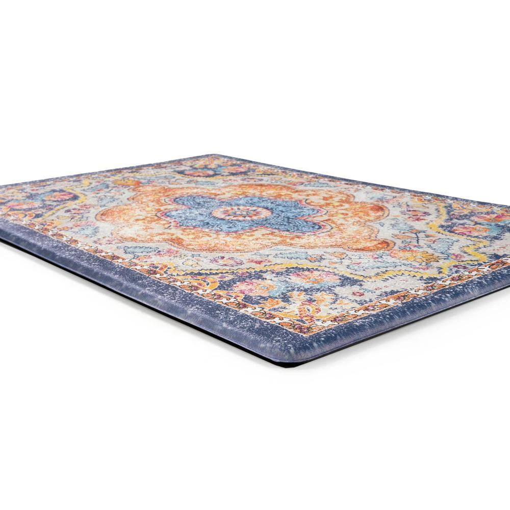 Multi Distressed Bohemian Vintage 18 in. x 47 in. Anti Fatigue Standing Mat by World Rug Gallery 2 Multi Distressed Bohemian Vintage 18 in. x 47 in. Anti Fatigue Standing Mat by World Rug Gallery - Image 2