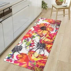 Multi 18 in. x 47 in. Modern Bright Flowers Anti Fatigue Standing Mat by World Rug Gallery 11 Multi 18 in. x 47 in. Modern Bright Flowers Anti Fatigue Standing Mat by World Rug Gallery -Shaw stor online multi world rug gallery kitchen mats 996multi18x47 31 1000